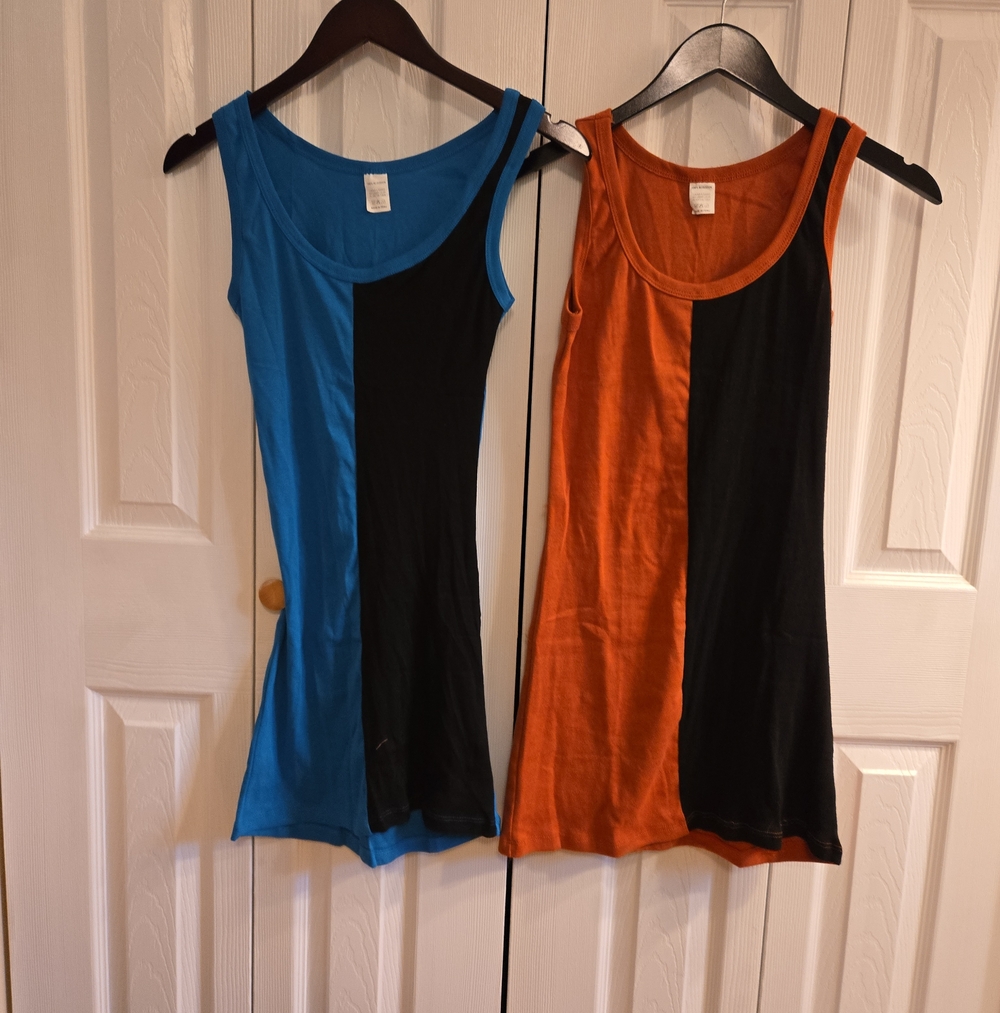 Set Of 2 Colorblock Tank Mini Dresses
